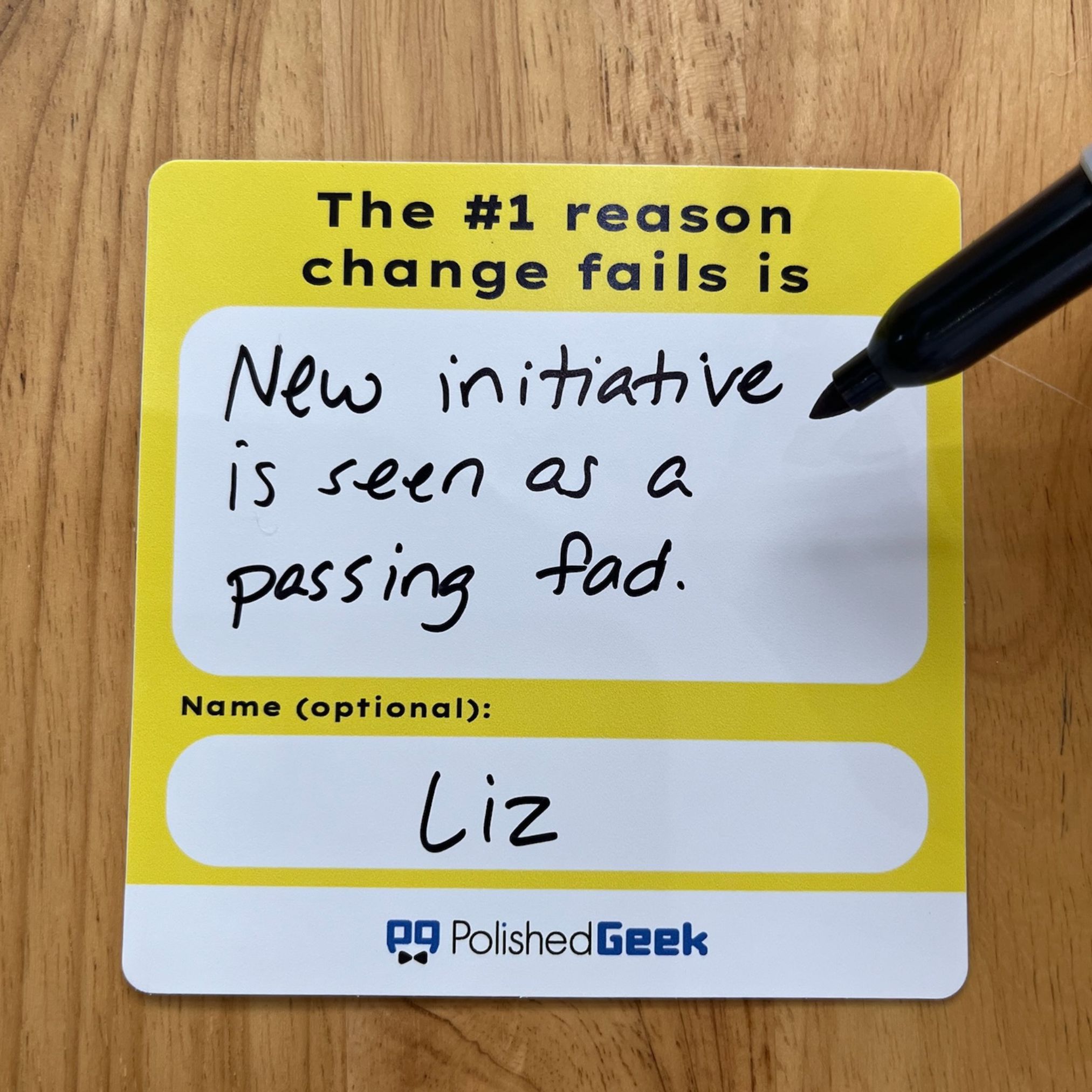 Change Management Sticky Note