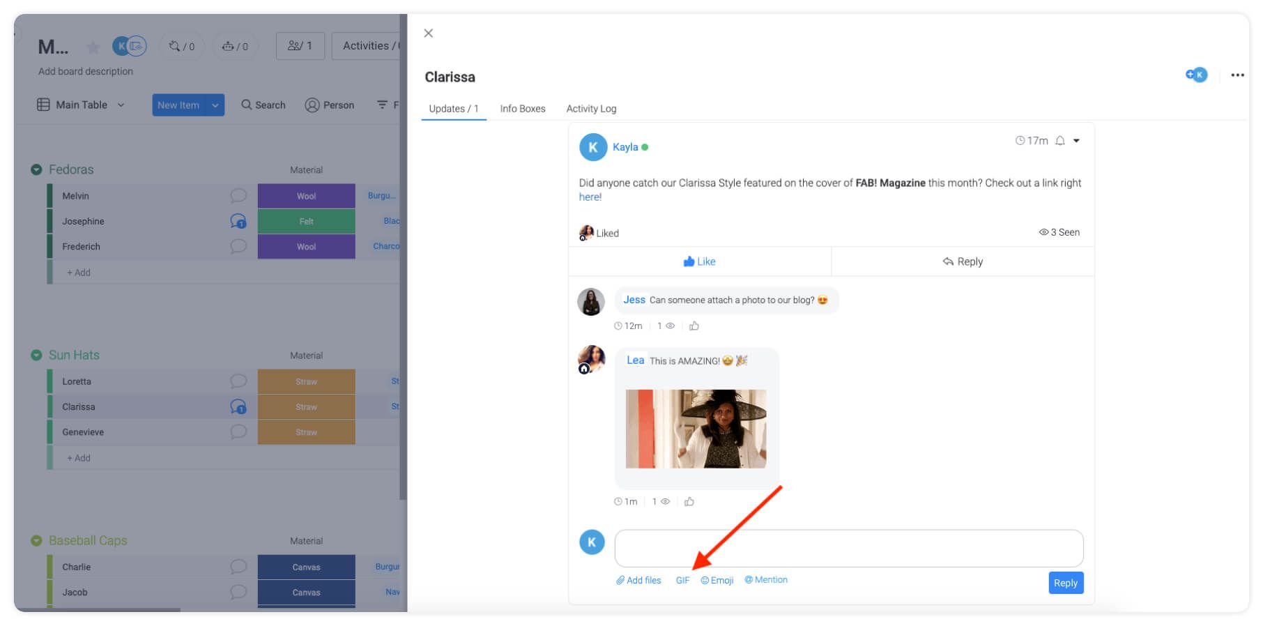 Example of the updates section Image of updates section
